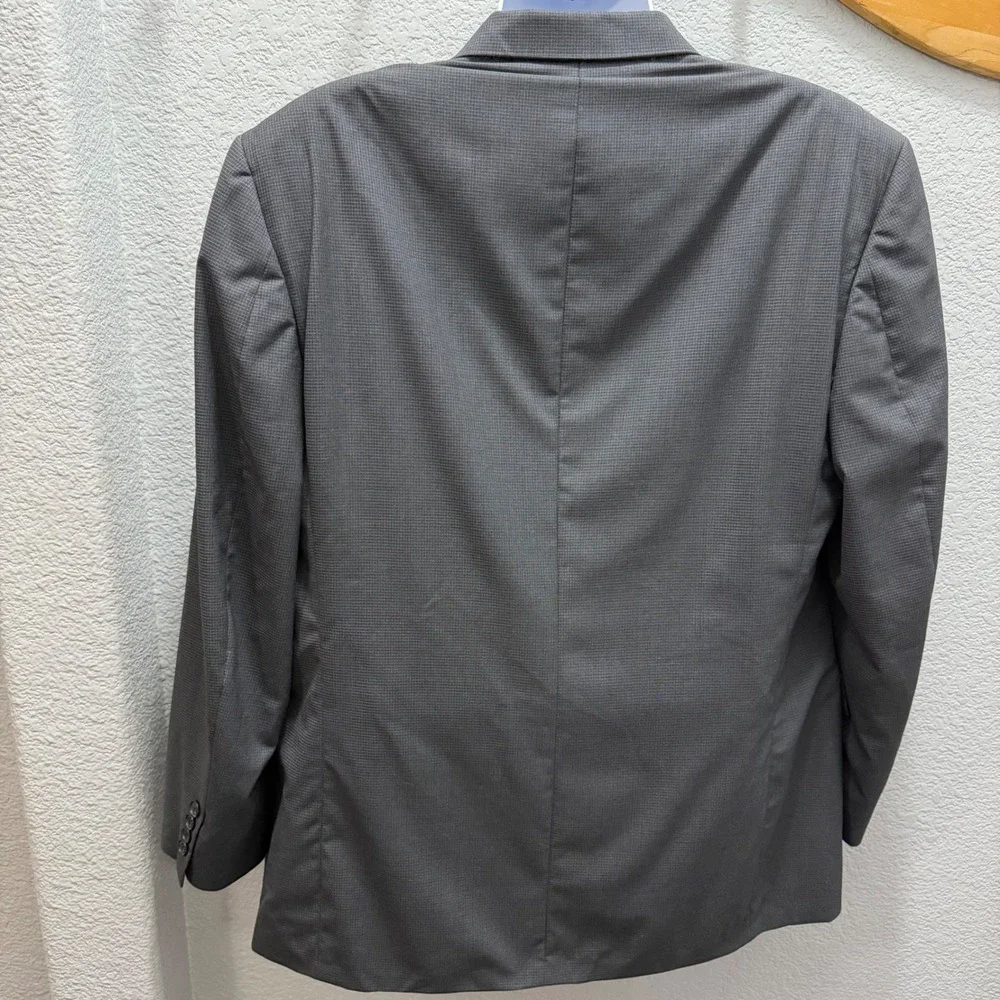 Vtg Brooks Brothers Men Suit Jacket Blazer 44/39 REG Dark Gray Wool Made in USA*